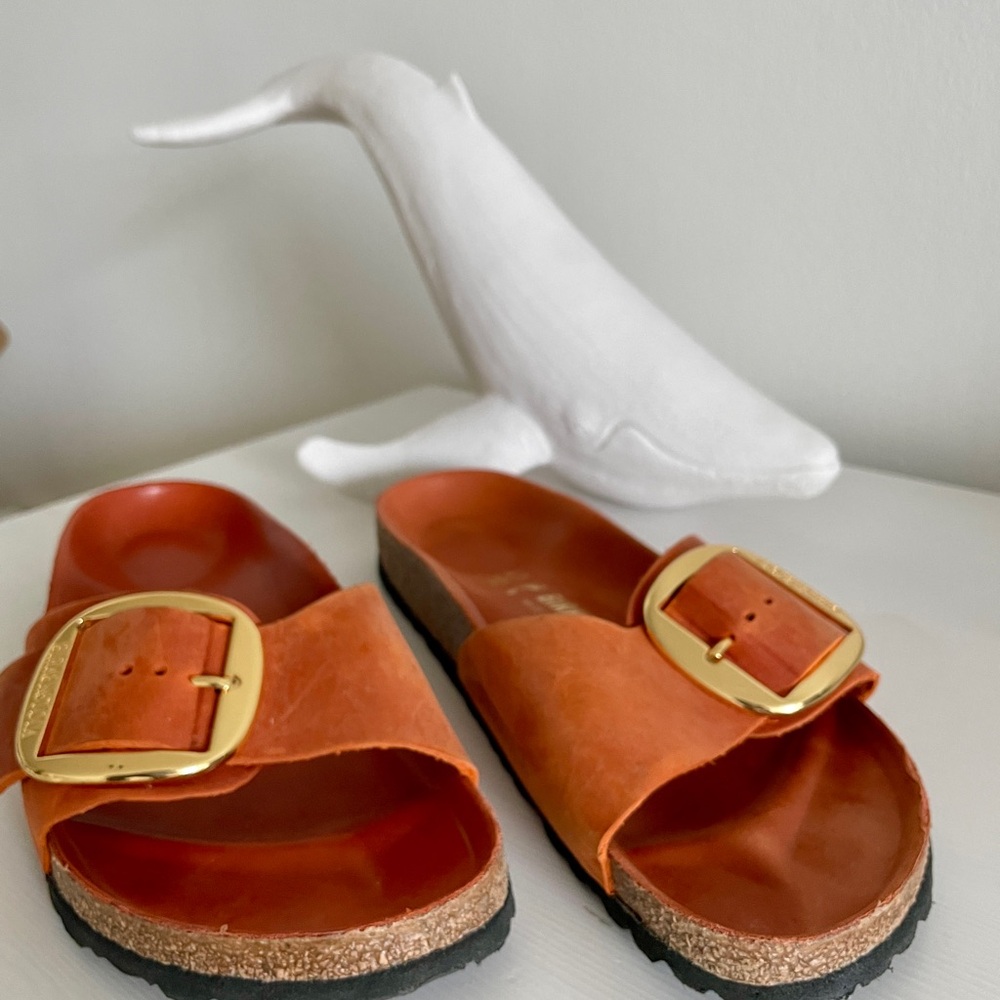 Madrid Big Buckle Burnt Orange Birkenstocks